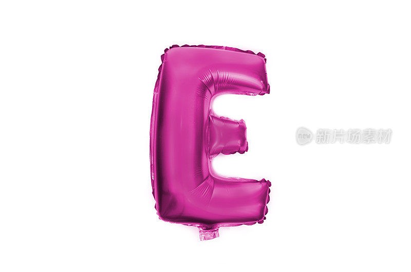 字母E -粉红色的字母气球